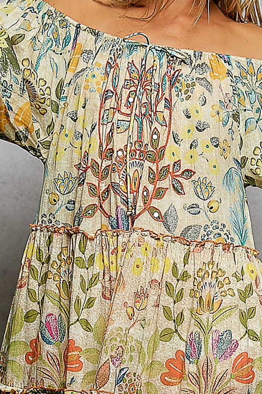 POL Romantic Flowing Floral Dress