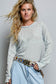 POL Ditzy Flower Ribbed Top