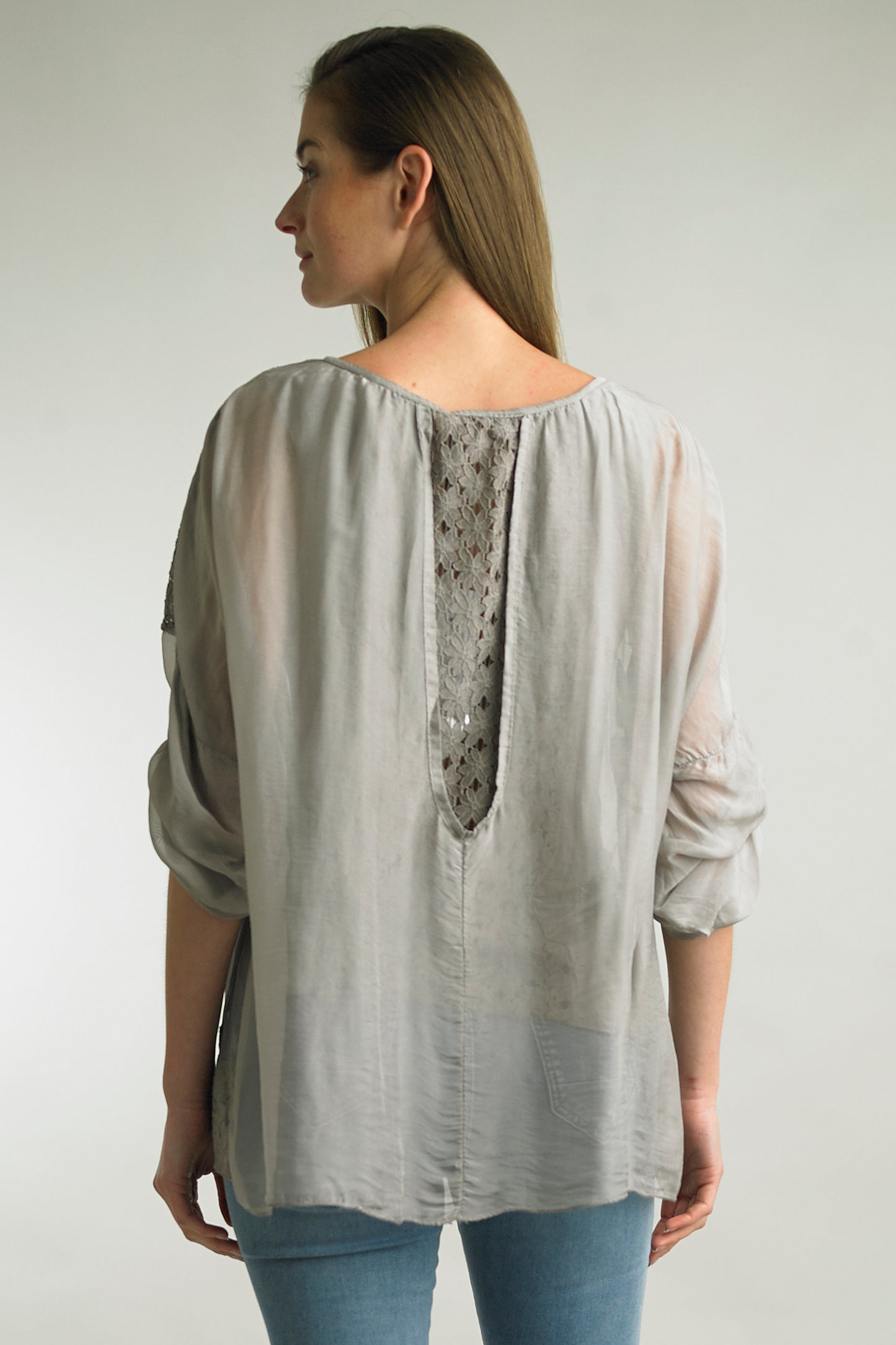 Tempo Paris Embroidered Silk Top