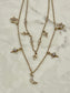 Stars and Moon Charm Choker Necklace