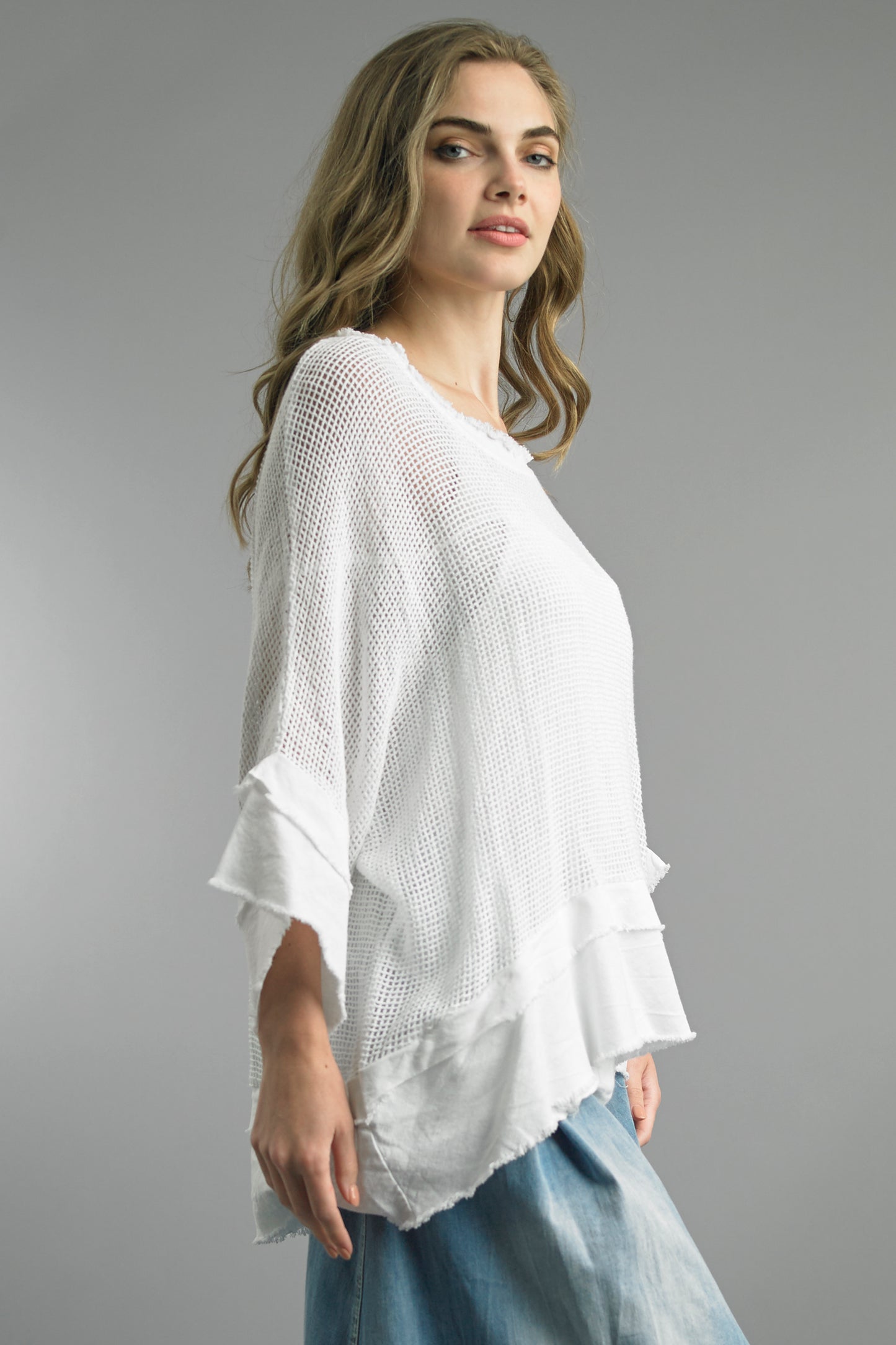 Tempo Paris Cotton Mesh Top w/ Cami