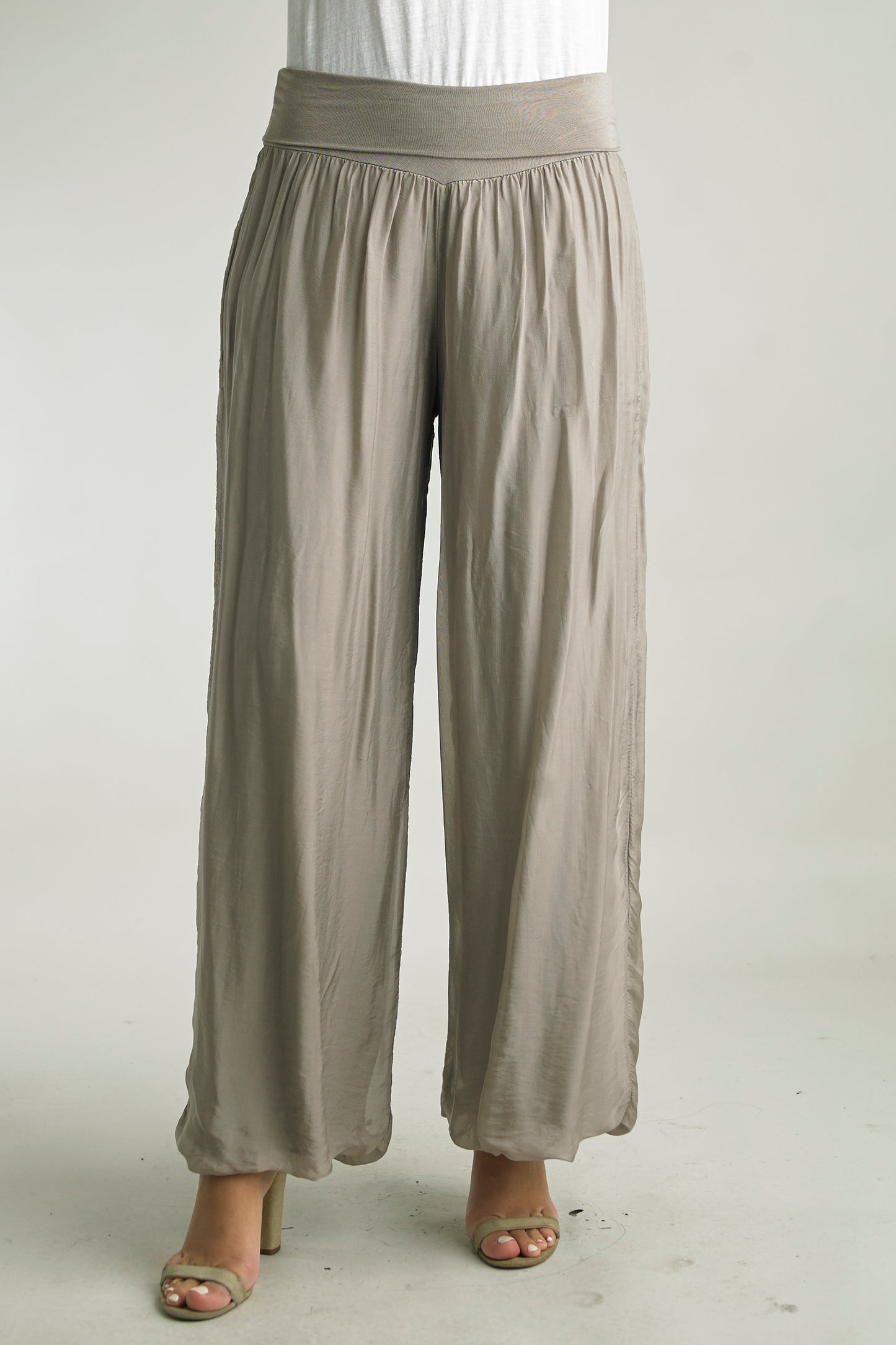 Tempo Paris Taupe Silky Soft Pants