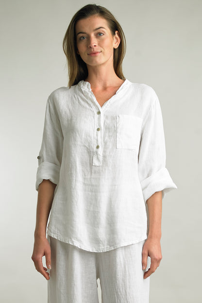 Tempo Paris 3 Button Tunic Top