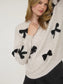 Mine LA Bow Pattern Long Sleeved Sweater