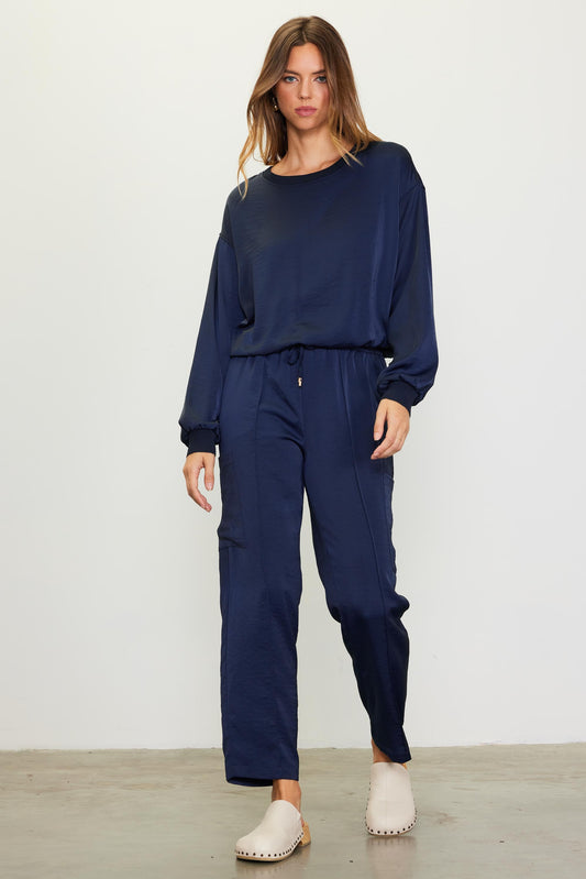 Skies Are Blue Relaxed Utility Pintuck Pants - LARGE