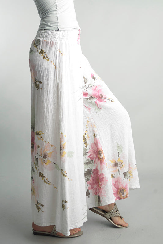 Tempo Paris Pretty Printed Linen Pants