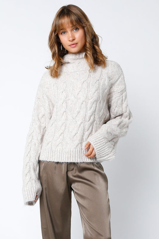 Olivaceous Kay Yummy Hoodie Sweater - SMALL