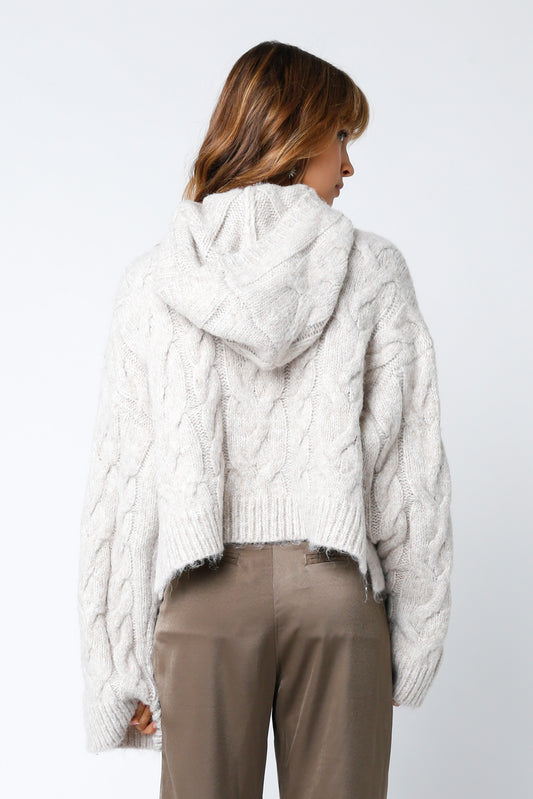Olivaceous Kay Yummy Hoodie Sweater - SMALL
