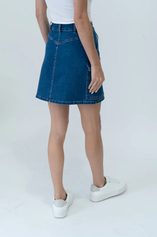 Six Fifty Kyra Cargo Denim Skirt