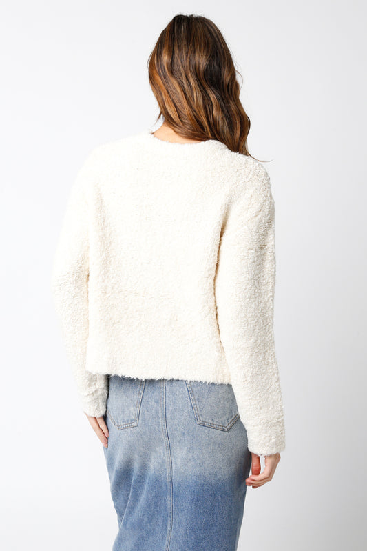 Olivaceous Ecru Fluff Sweater