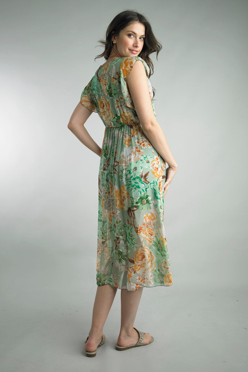 Tempo Pars Silk Floral Dress