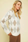 Mystree Argyle Pattern Pullover Sweater