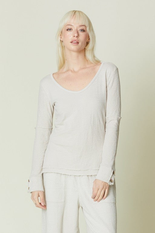 American Able 2 Button Cuff Top