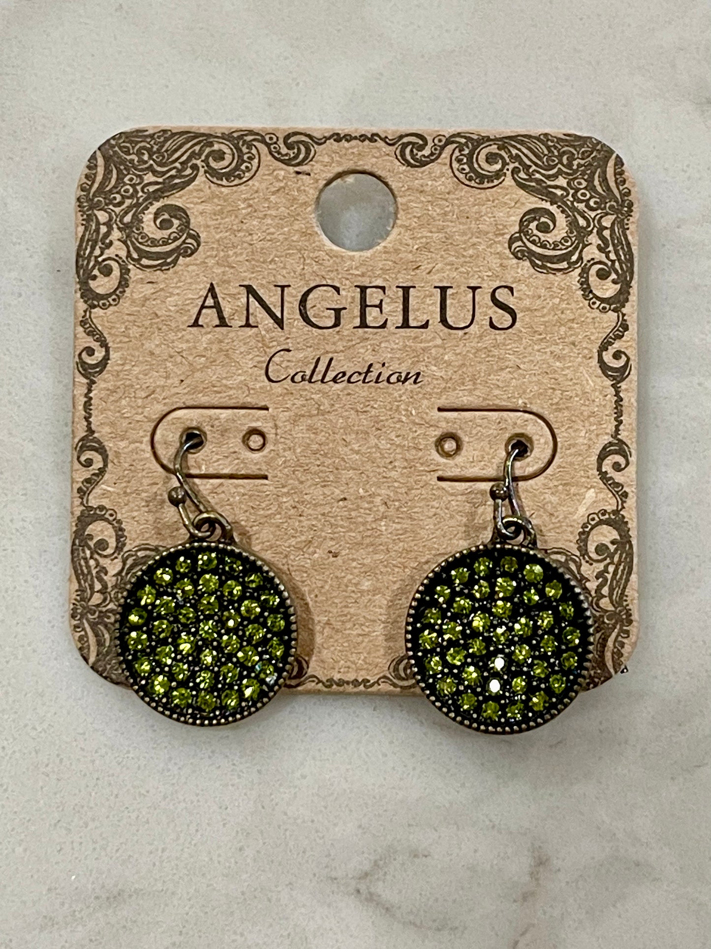 Pave Crystal Circle Earrings