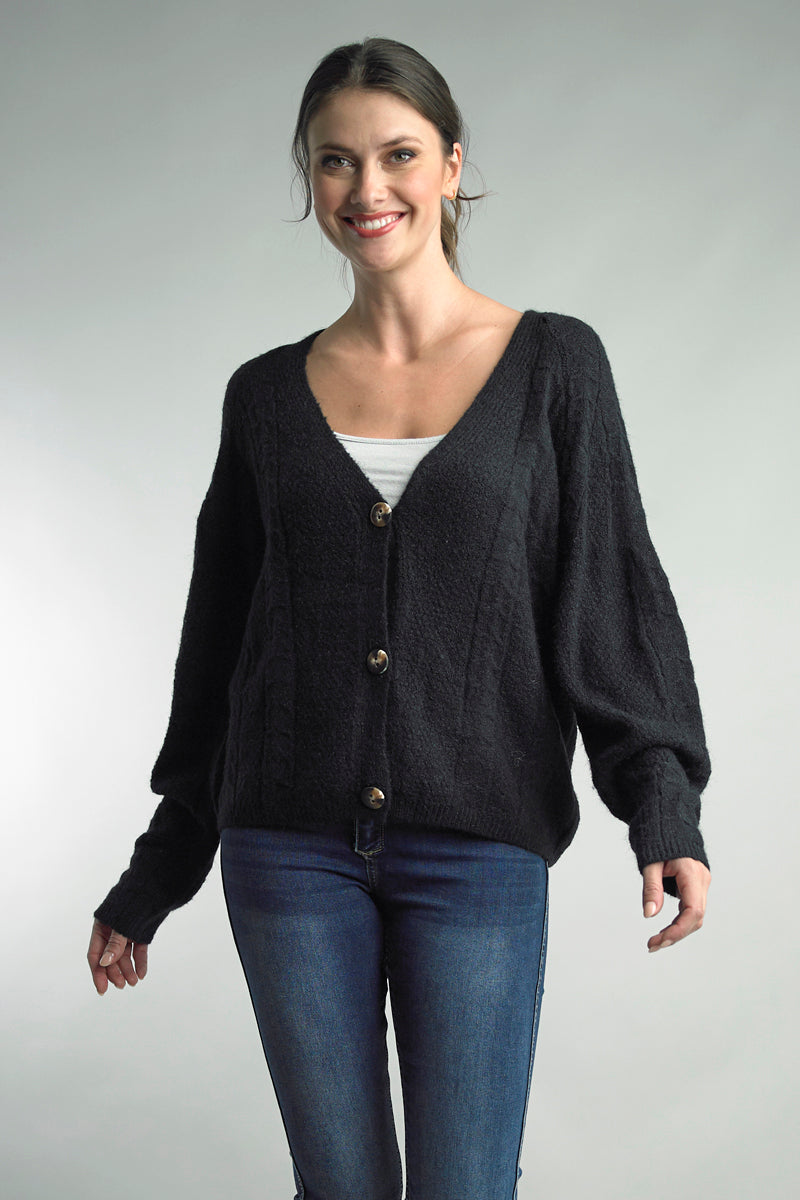 Tempo Paris Puff Sleeve Cardigan