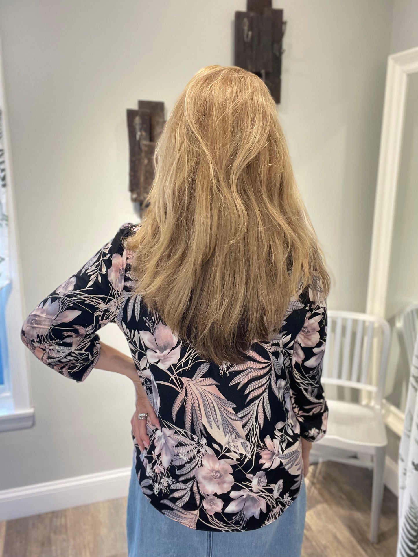 Love 2 Love V Neck Crossover Blouse