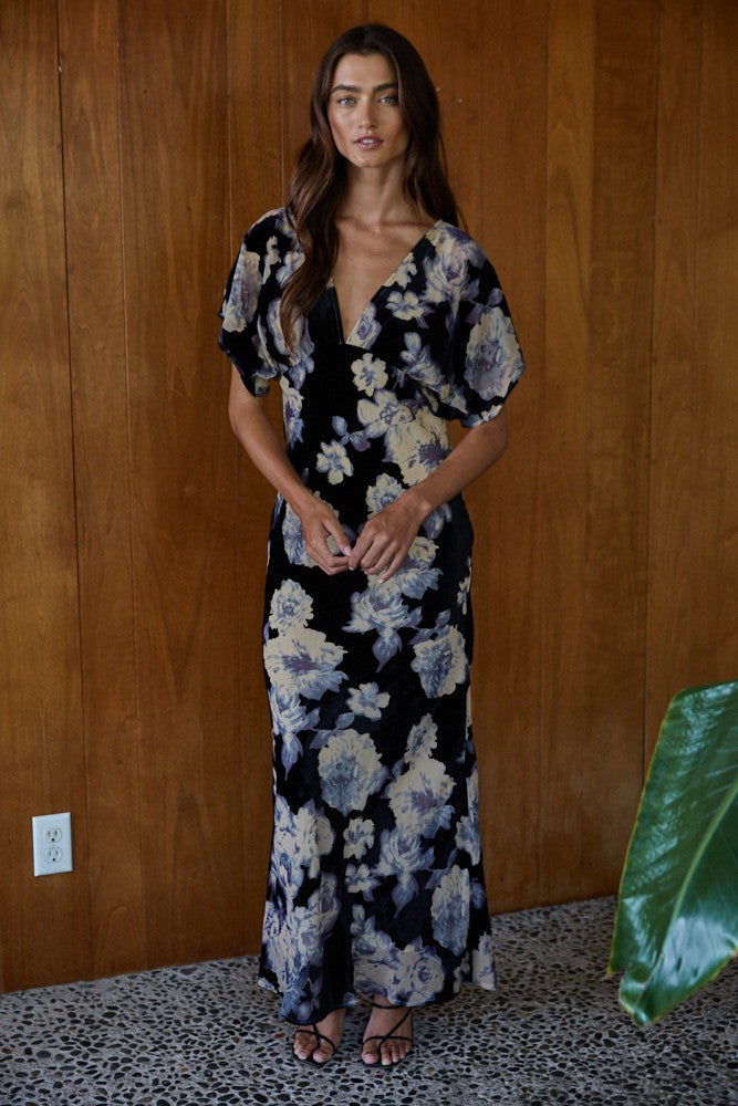 By Together Ember Flora Velvet Dress
