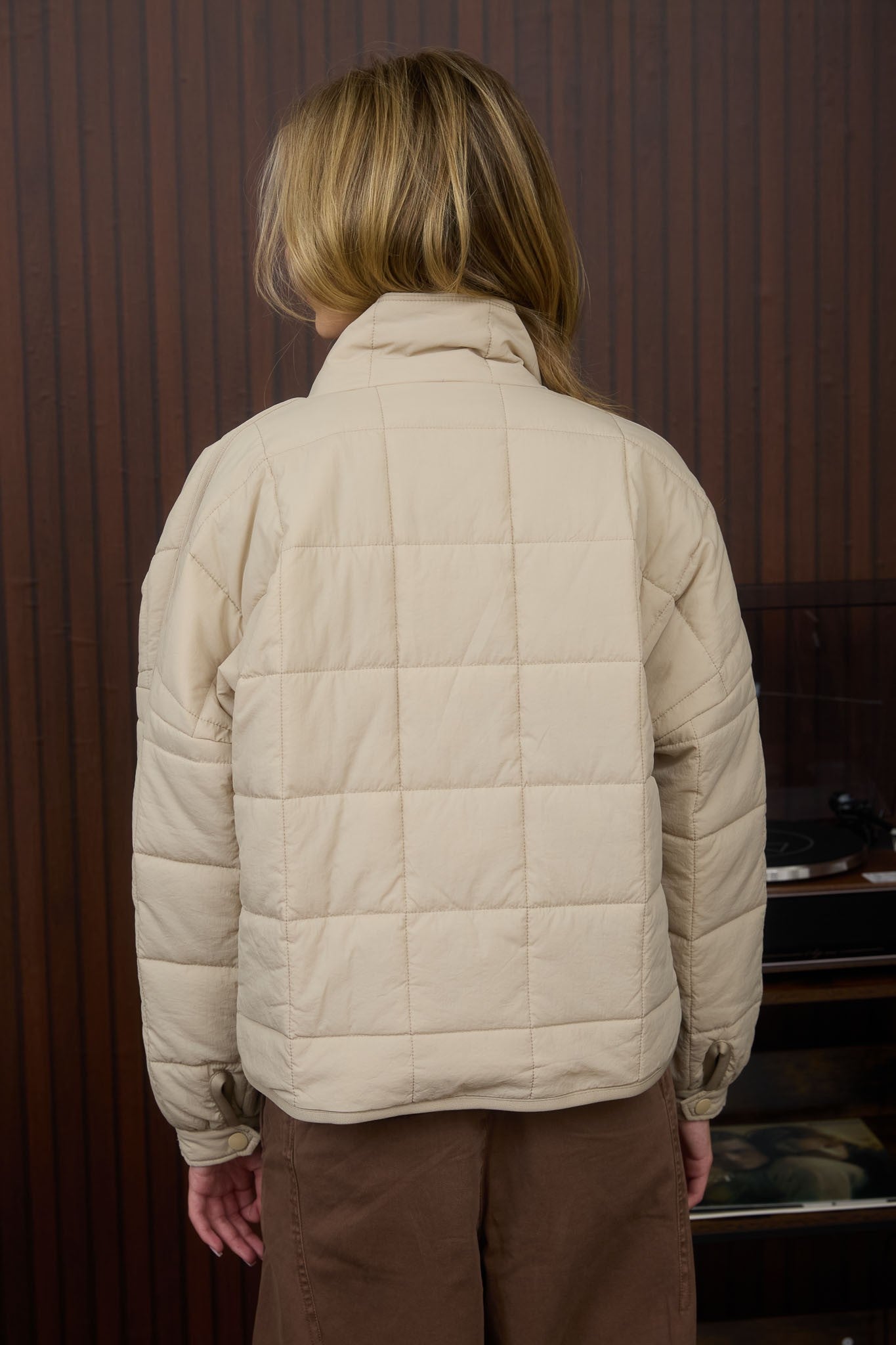 Blu Pepper Quilted Square Puffer Jacket