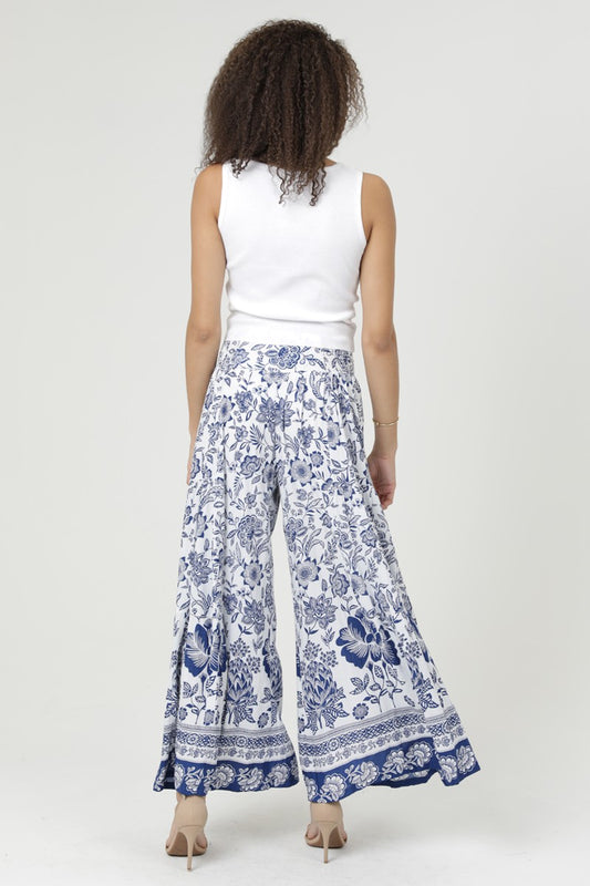 Angie Cape Printed Wide Leg Pants