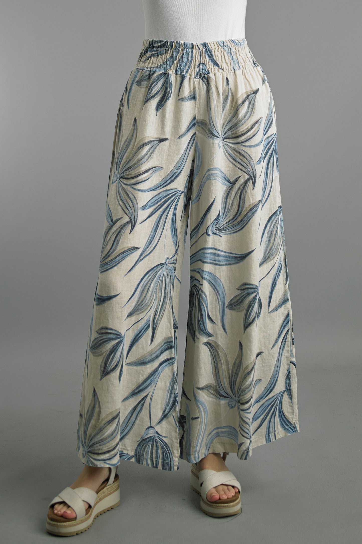 Tempo Paris Printed Linen Pants