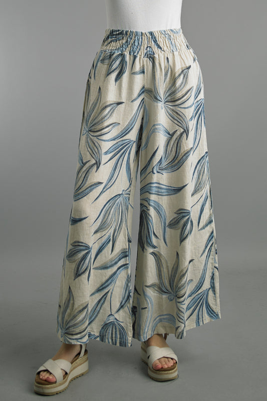 Tempo Paris Printed Linen Pants