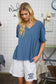 Blu Pepper Relaxed V Neck Top