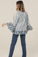 Angie Bohemian Flare Sleeve Print Blouse
