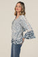 Angie Bohemian Flare Sleeve Print Blouse