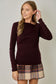 Mystree Asymmetrical Draped Ribbed Top