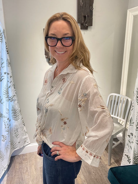 Kyla Seo Floral Gia Blouse