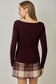 Mystree Asymmetrical Draped Ribbed Top