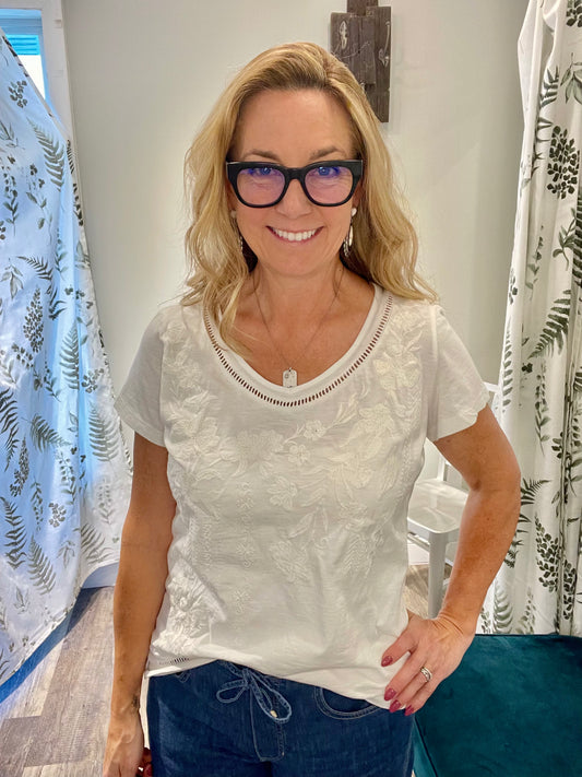 Caite Tone on Tone Sia Tee