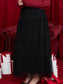 Blu Pepper Black Tulle Tiered Midi Skirt
