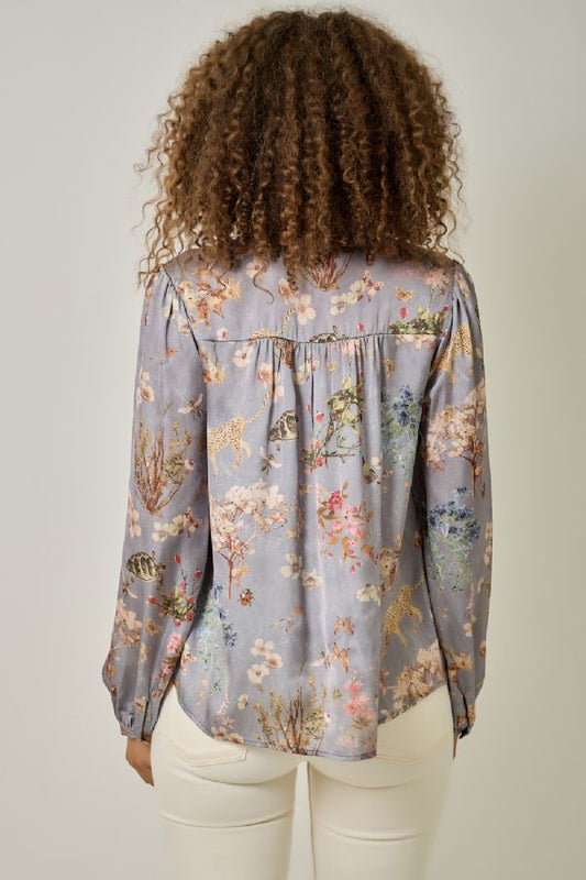 Mystree Silky Nature Print Top