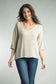 Tempo Paris 3/4 Sleeve Linen Top