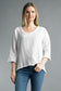 Tempo Paris 3/4 Sleeve Linen Top