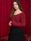 Blu Pepper Back Bow V Neck Sweater