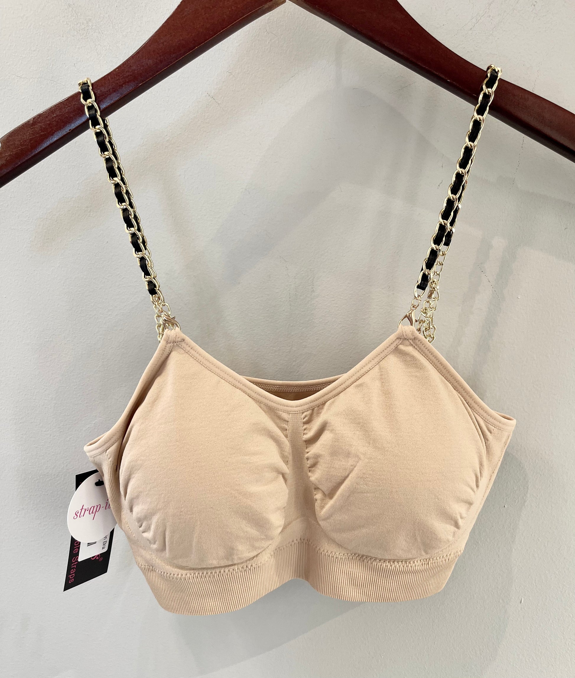 Slinky Gold Chain Bra at Leaf Boutique
