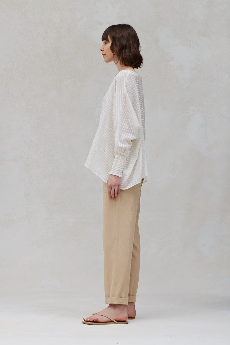 A&S gather blouse/gather bottom shirts-