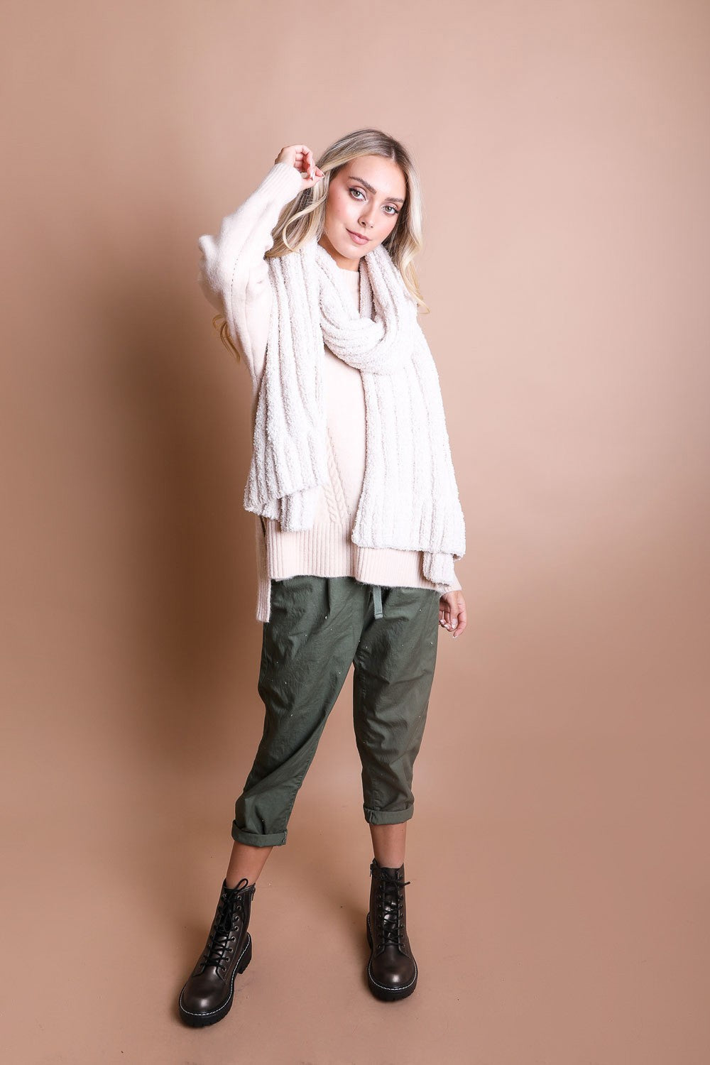 Ultra Soft Boucle Knit Scarf