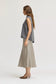 Grade & Gather Scallop Hem Satin Skirt