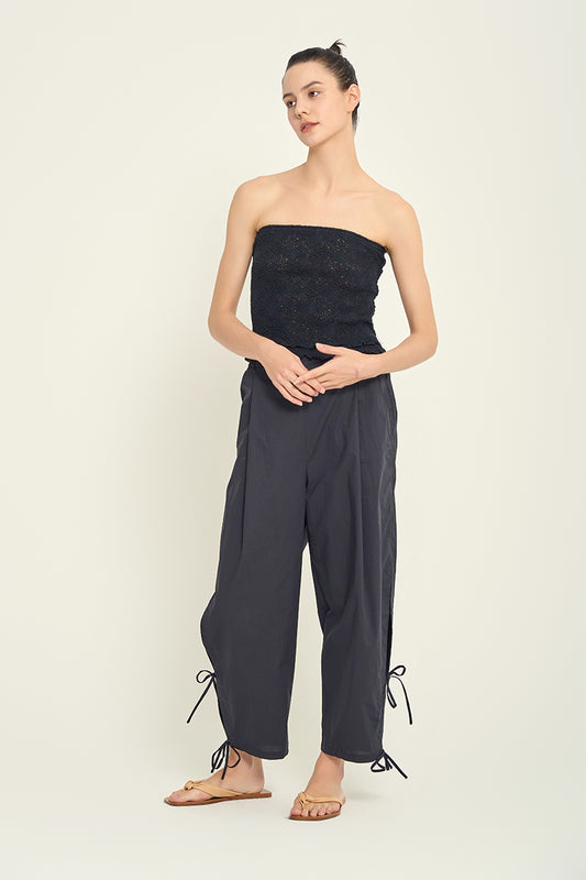 Grade & Gather Cotton Side Tie Pants