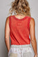 POL Lace Trim Fancy Tank Top
