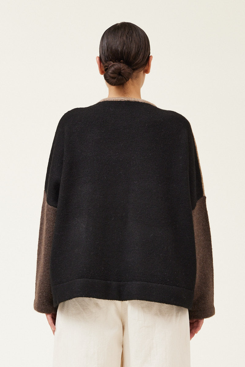 Grade & Gather Color Block Pullover Sweater