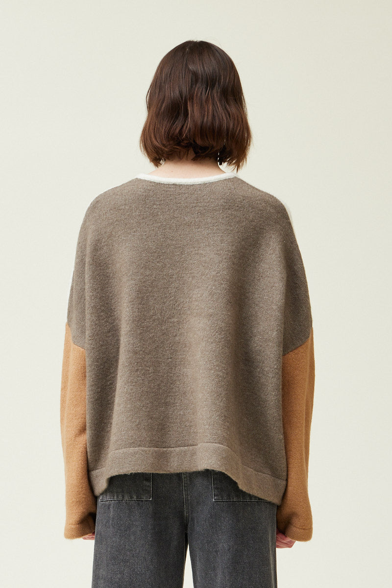 Grade & Gather Color Block Pullover Sweater