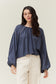 Grade & Gather Eyelet Trim Blouse