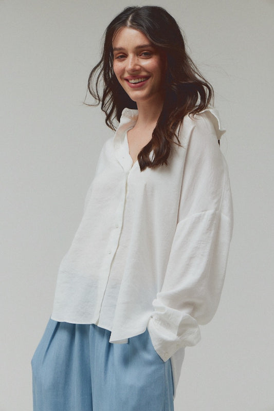 Grade & Gather Oversized Button-Down Top