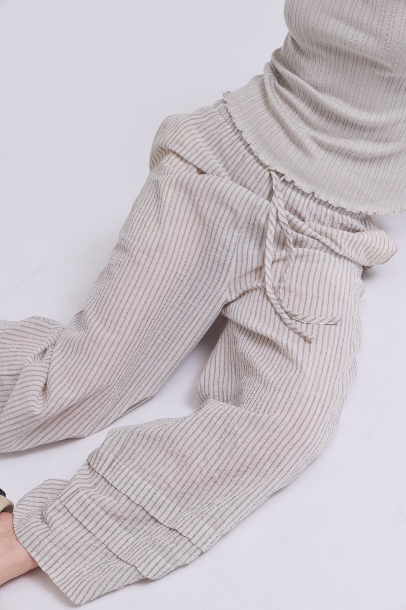Grade & Gather Striped Drawstring Pants