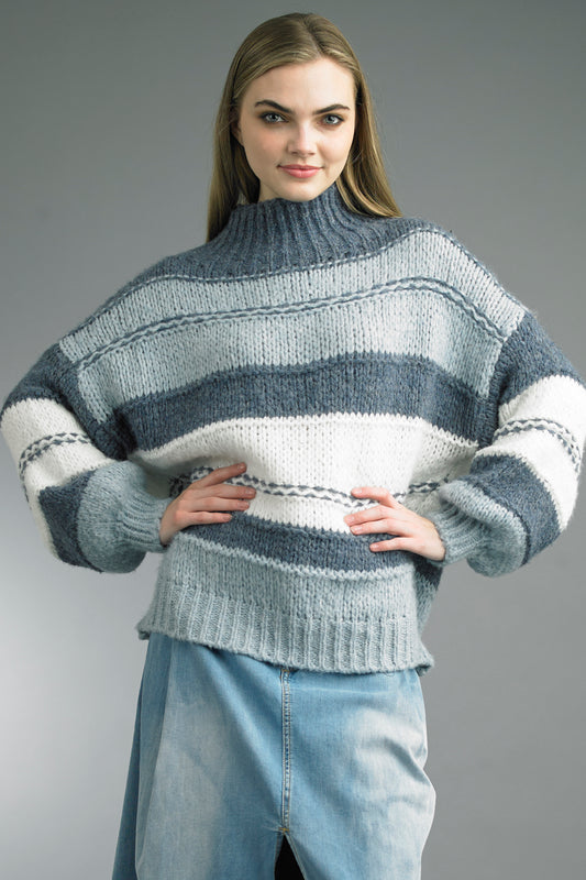 Tempo Paris Ocean Striped Sweater