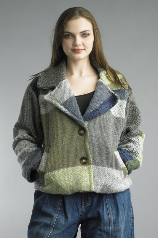 Tempo Paris Plaid Boucle Jacket